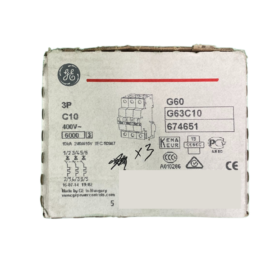 General electric G63C10 Circuit Breaker - 3 Stk.