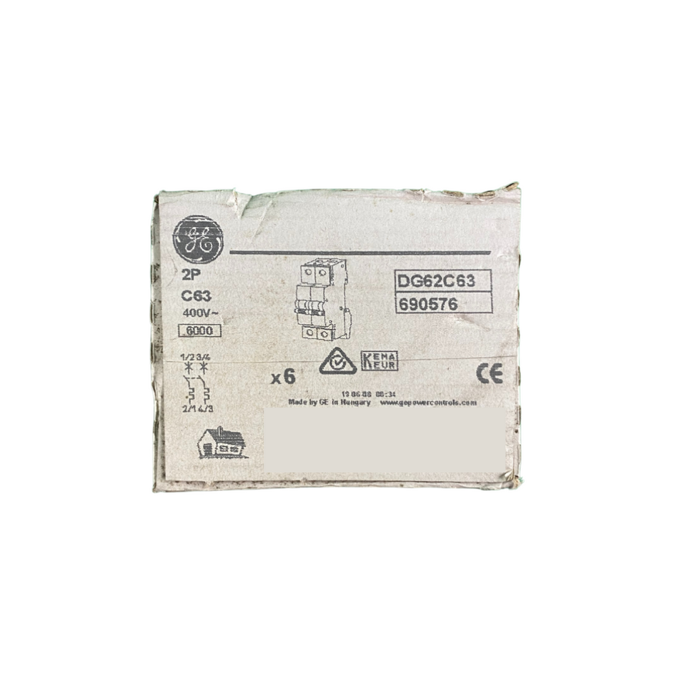 General Electric GE DG62C63 Circuit Breaker  -  6 Stk.