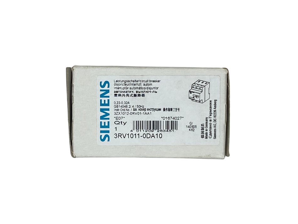 Siemens 3RV1011-0DA10 Leistungsschalter |