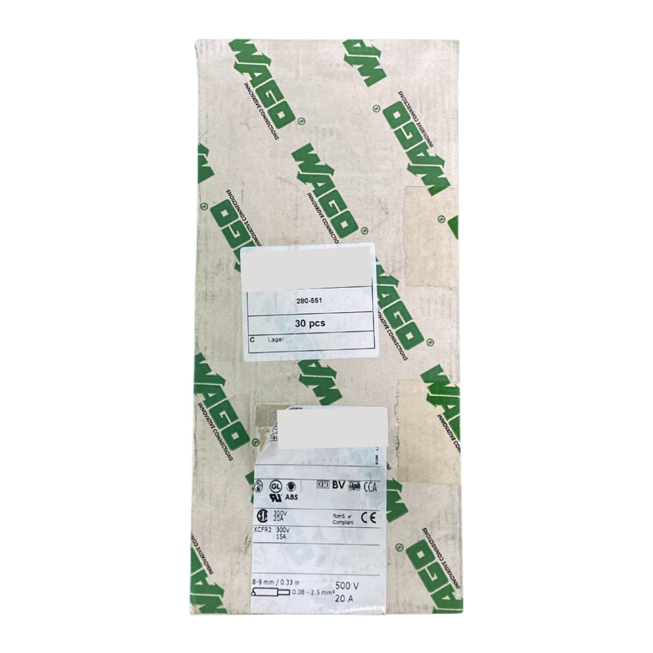 WAGO 280-551 Dreistock-Durchgangsklemme - 30 Stk.