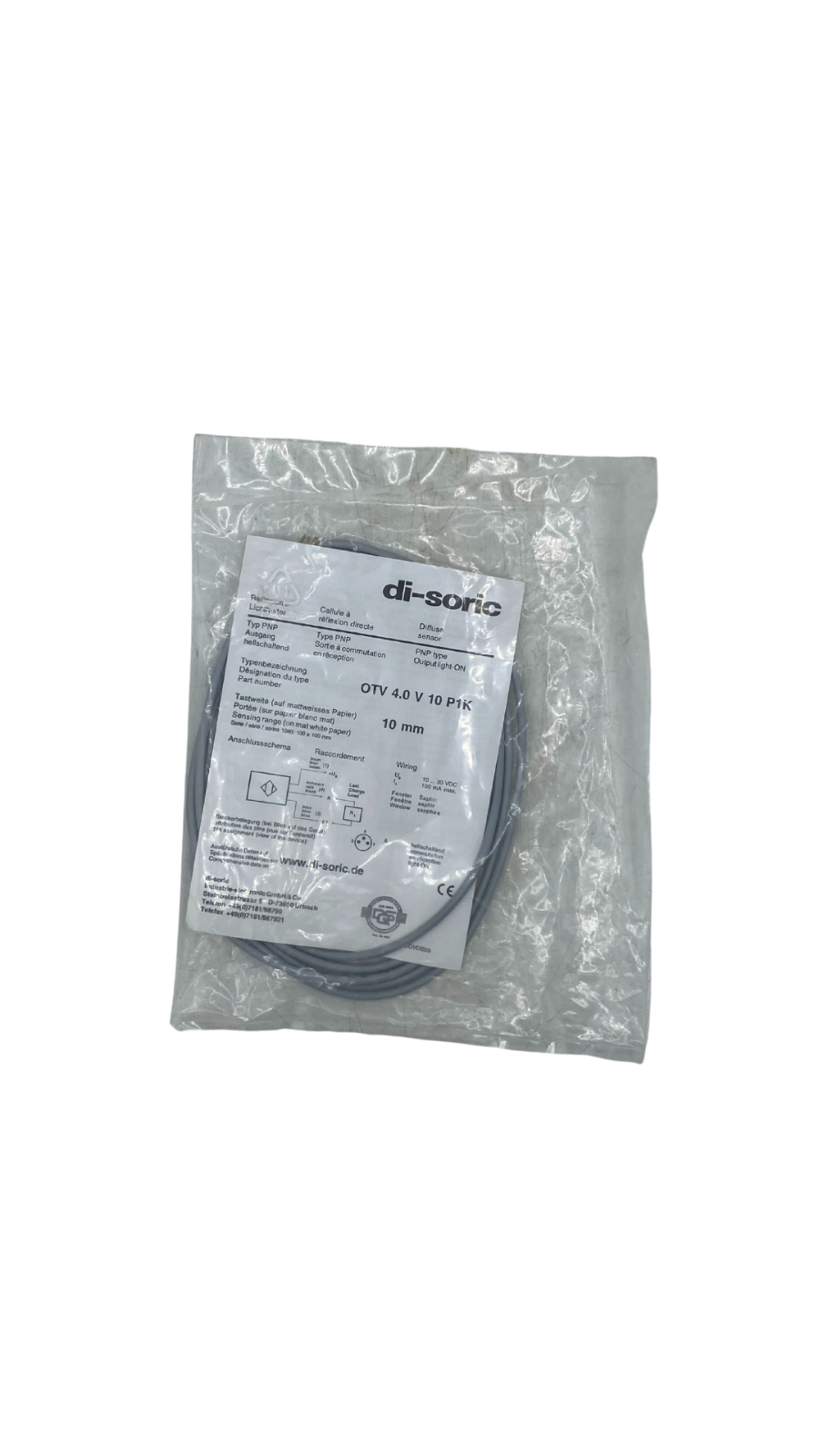 di-soric OTV 4.0 V 10 P1K Reflexions-Lichttaster ||
