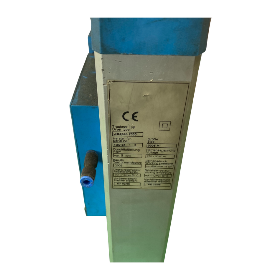 Ultrafilter Ultrapac 2000 - Trockner