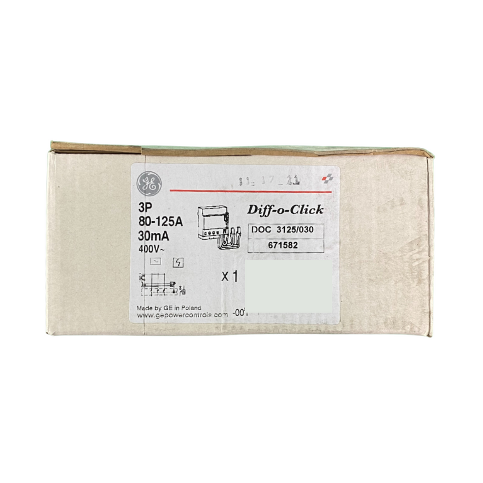 GE POWER 671582 DOC3125/030 Fehlerstromschutzschalter