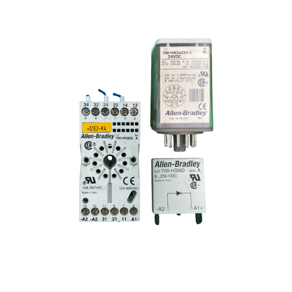Allen-Bradley 700-HN203+700-HSMD+700-HA33Z24-3 Relais
