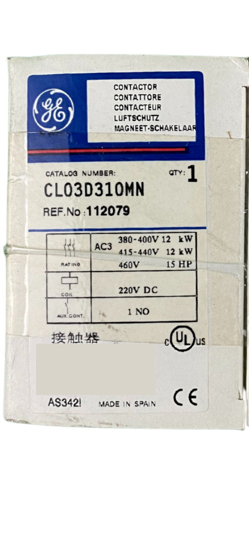 General electric CL03D310MN Contactor Luftschutz