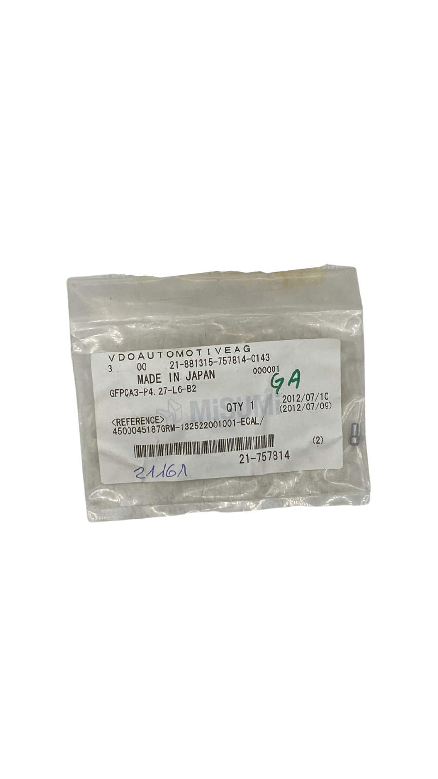 Misumi GFPQA3-P4. 27-L6-B2 Aufnahmebolzen ||