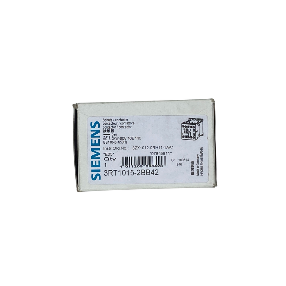 Siemens 3RT1015-2BB42 Schütz |