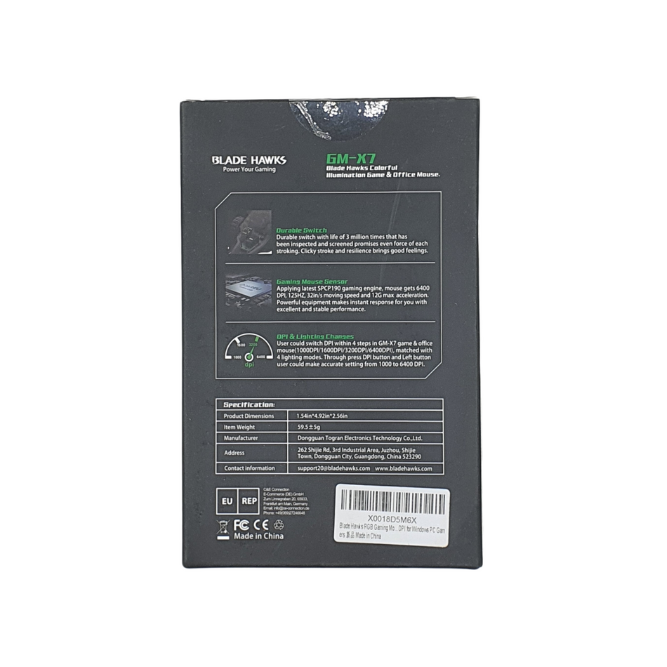 Blade Hawks GM-X7 Gaming & Office Mouse  6400 DPI