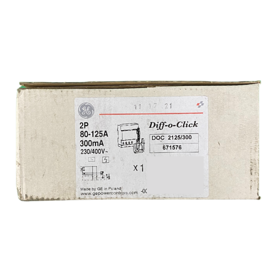 GE Powercontrol DOC2125/300 Fehlerstromschutzschalter