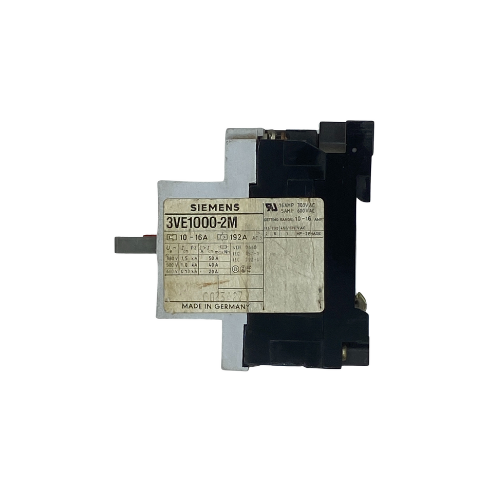 Siemens 3VE1000-2M Motorschutzschalter |
