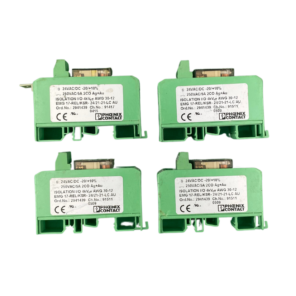 4x Phoenix Contact EMG 17-Rel/KSR-24/21-21-LC