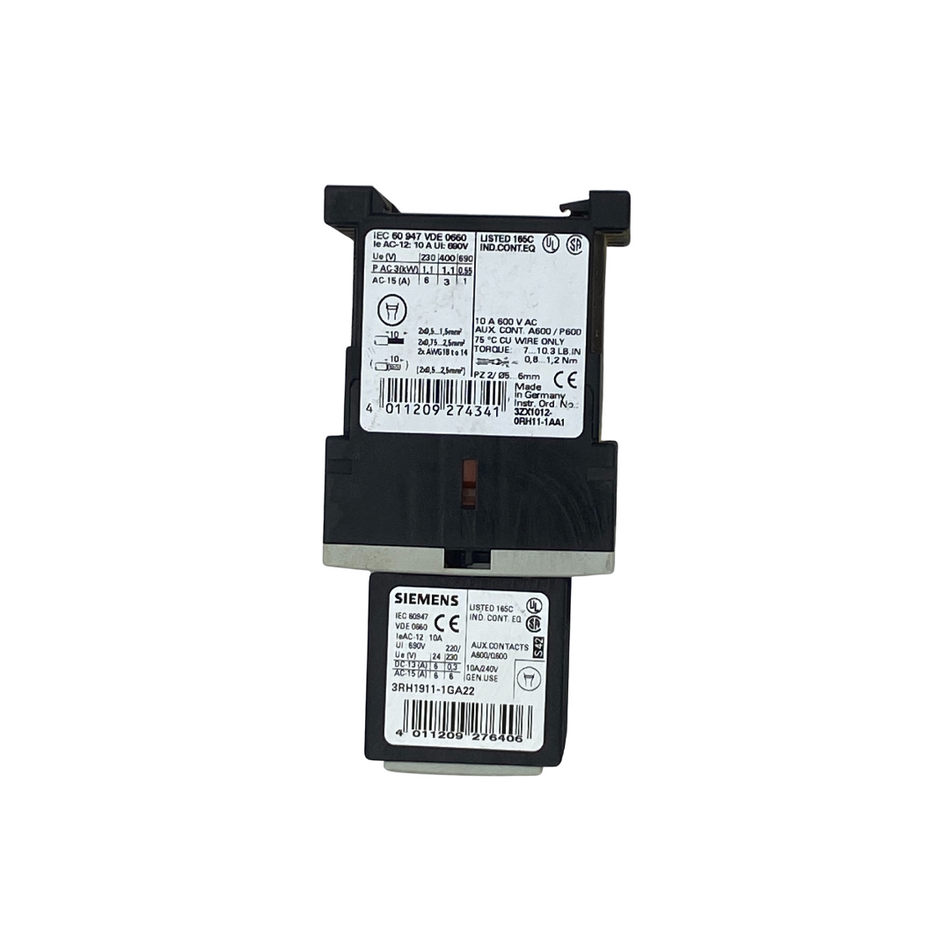 Siemens 3RH1140-1BB40 Hilfsschütz |