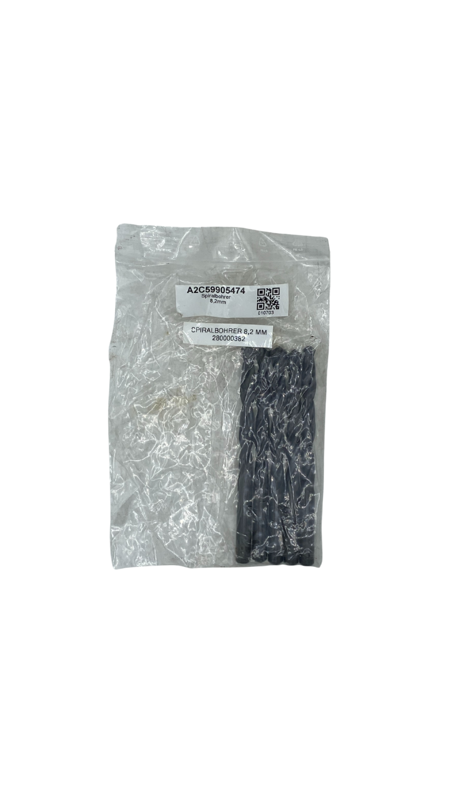 5x Spiralbohrer 8,2mm ||
