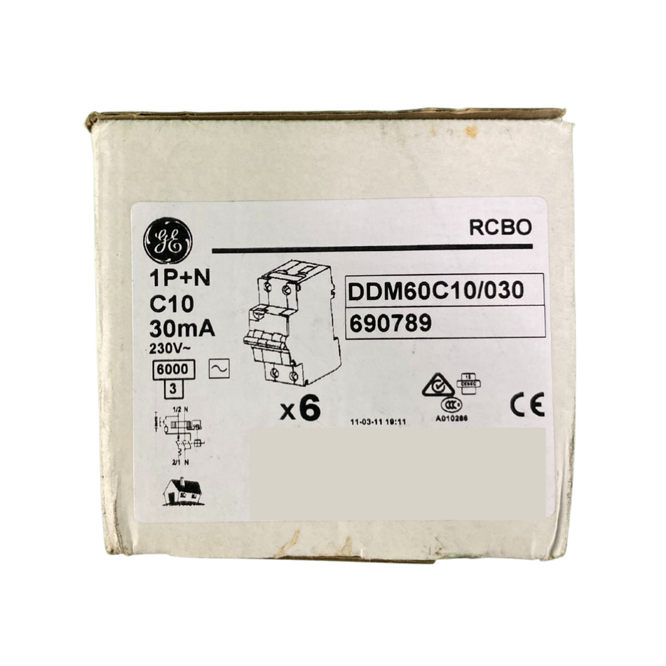 General electric DDM60C10/030 Leistungsschalter - 6 Stk.