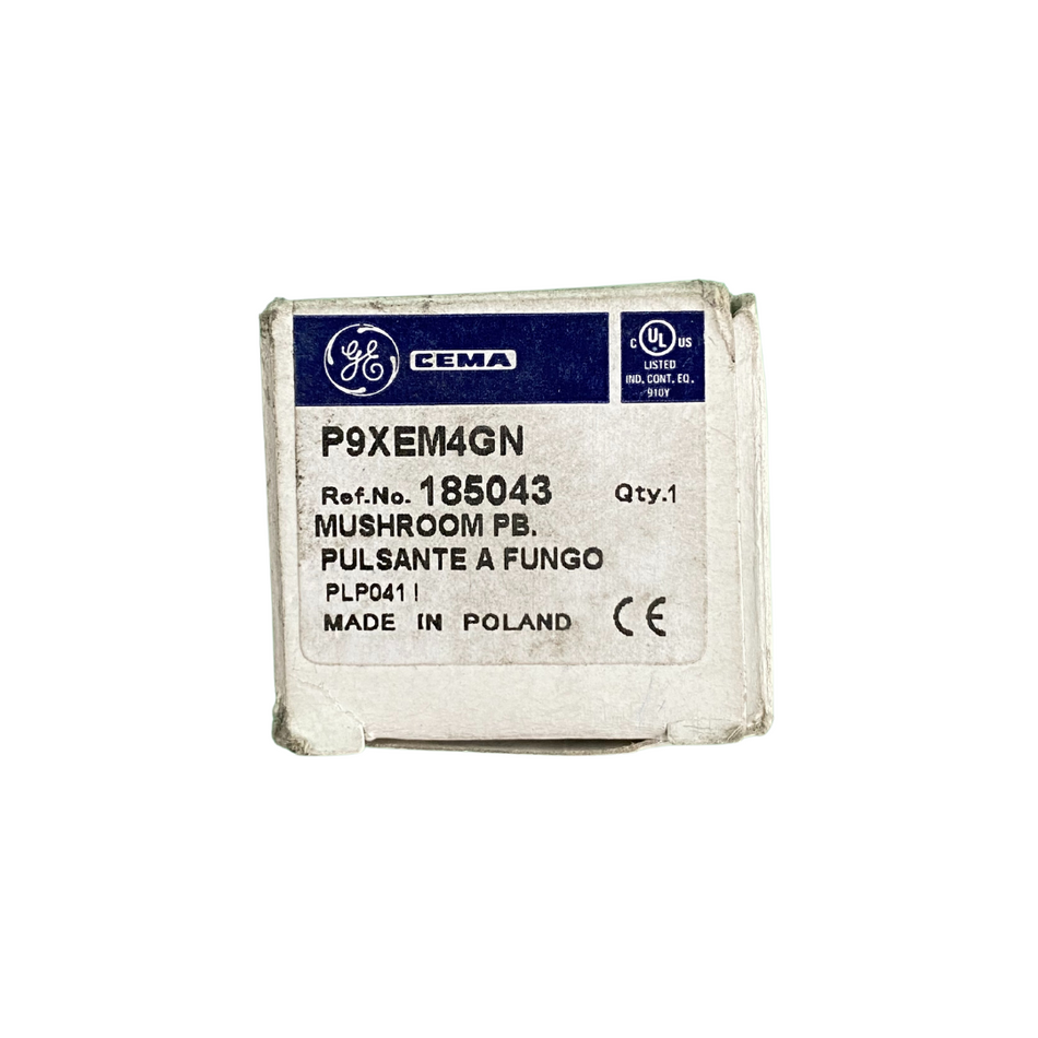 General electric GE P9XEM4GN PUSHBUTTON MUSHROOM