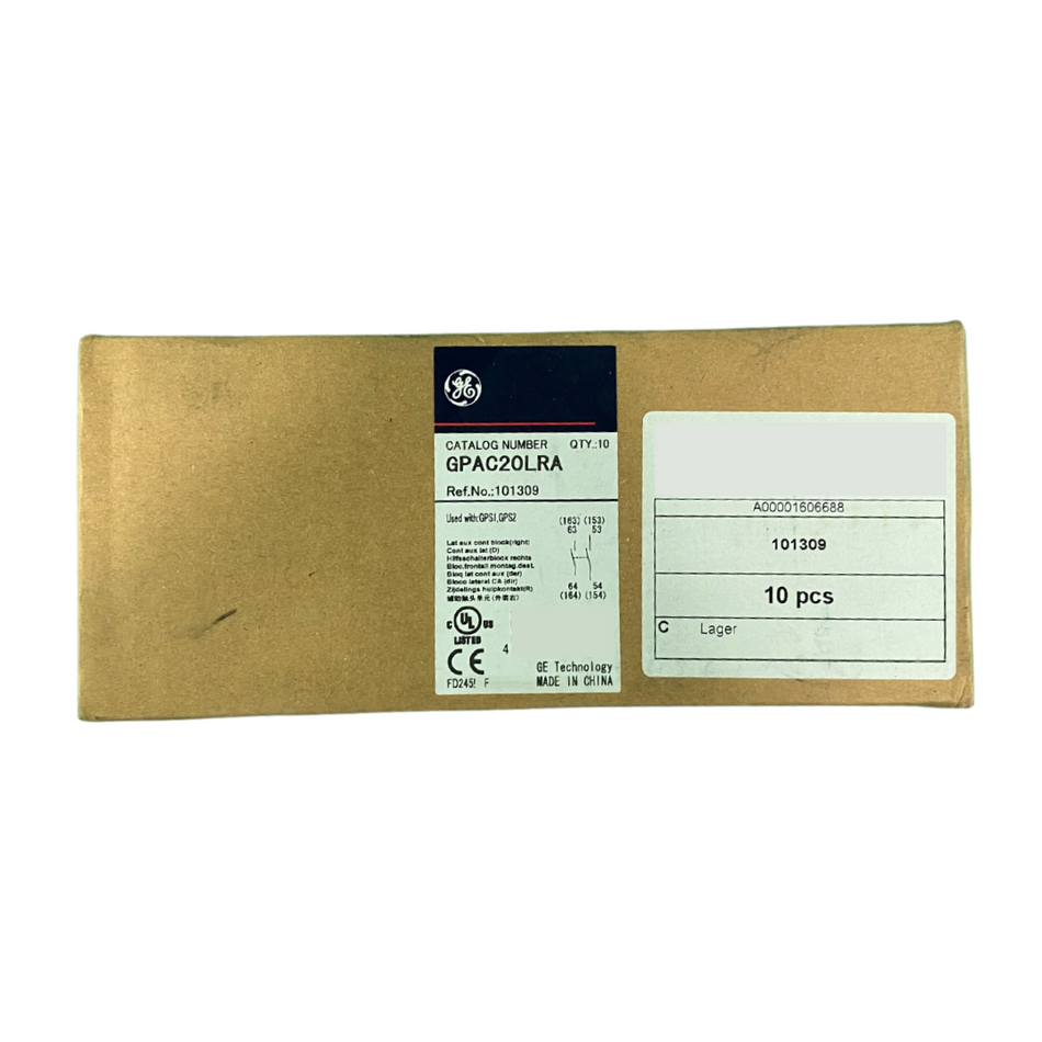 General electric GPAC20LRA AUXILIARY CONTACT BLOCK - 10 Stk.
