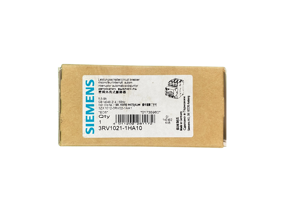 Siemens 3RV1021-1HA10 Leistungsschalter |