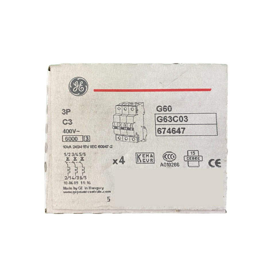 General Electric G63C03 Leistungsschalter  -  4 Stk-