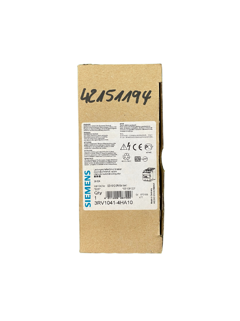 Siemens 3RV1041-4HA10 Leistungsschalter |