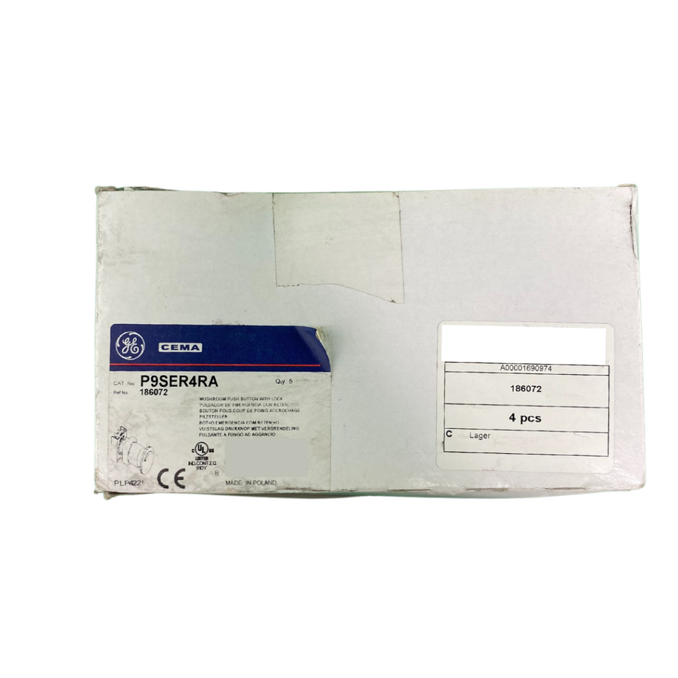 General electric P9SER4RA EMERGENCY STOP MUSHROOM HEAD - 4 Stk.