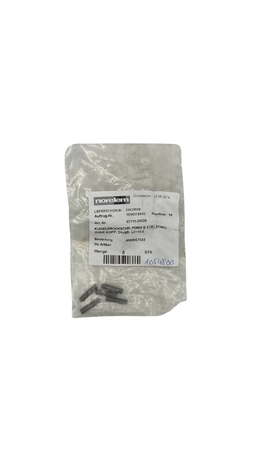 Norelem 07111-20520 Kugeldruckschrauben ||