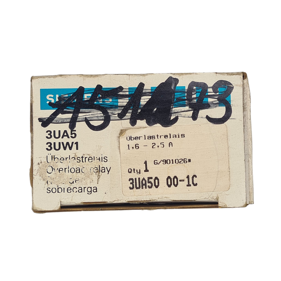 Siemens 3UA50 00-1C Überlastrelais |