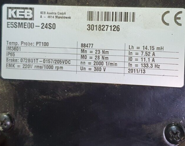 KEB E5SME00-24S0 Motor