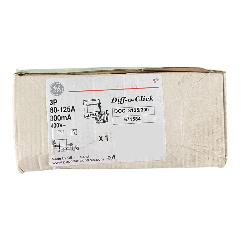 GE Powercontrols DOC3125/300 Fehlerstromschutzschalt