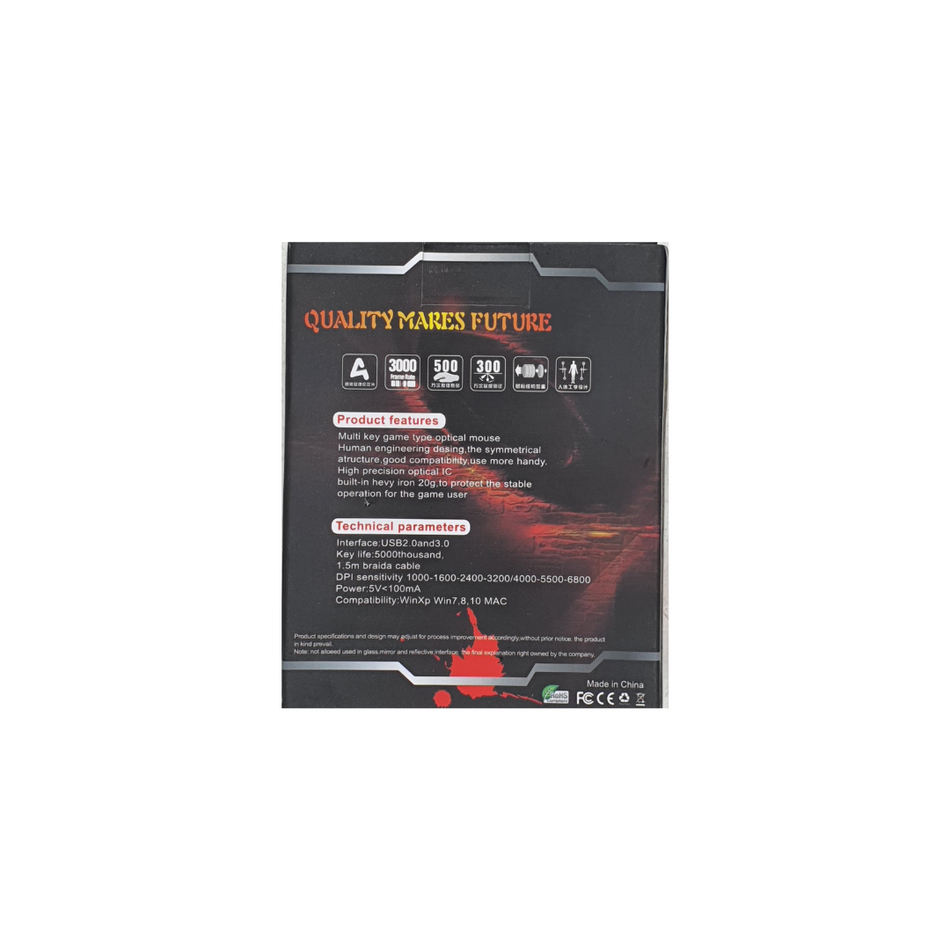 Gaming Mouse USB 2.0 mit Beleuchtung