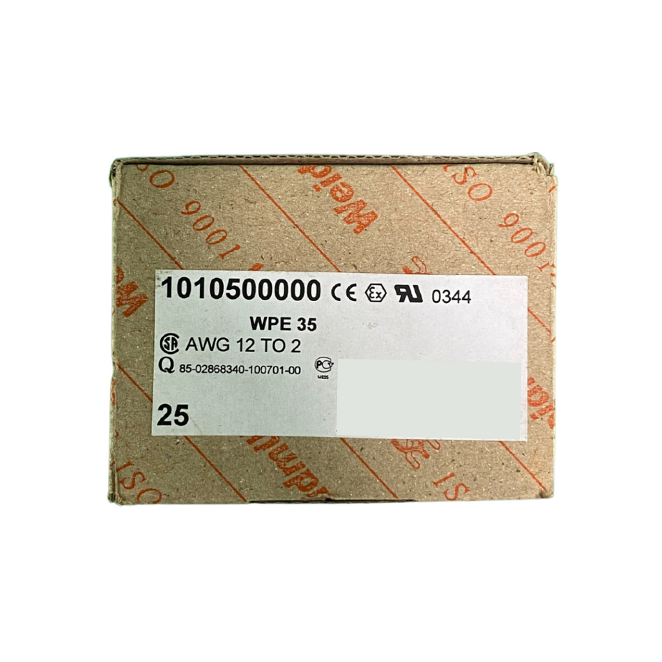 weidmüller 1010500000 WPE 35 Schutzleiter-Reihenklemme  25 Stk.