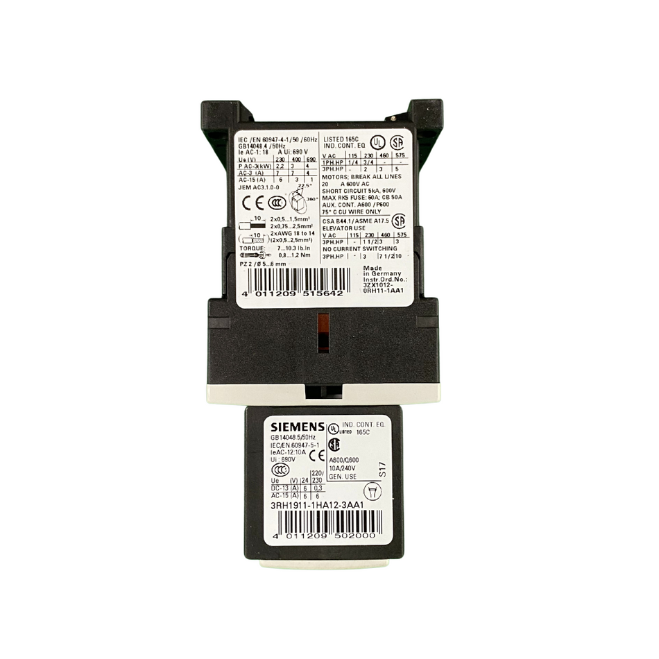 Siemens 3RT1015-1AP04-3MA0 + 3RH1911-1HA12-3AA1 |