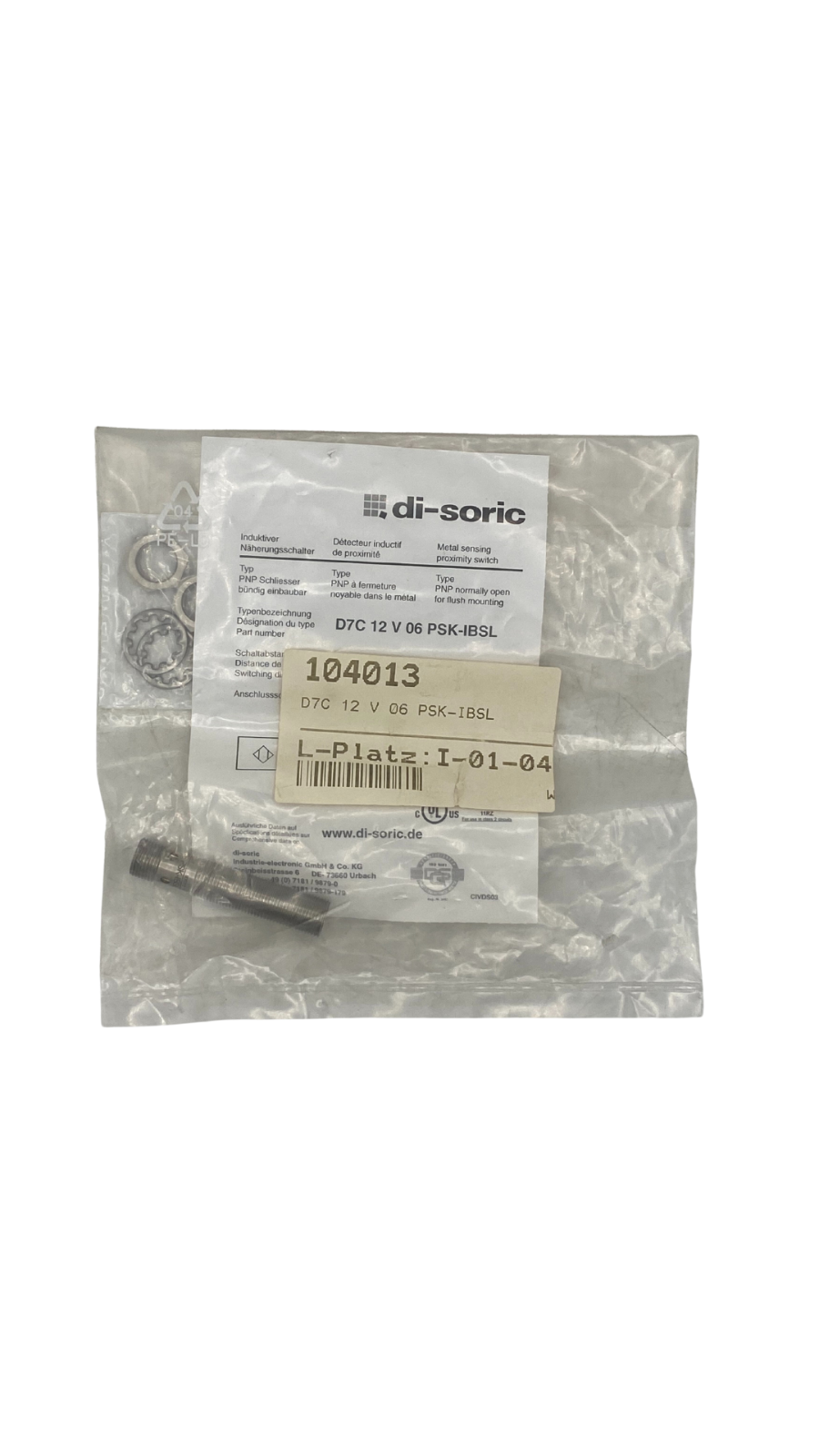 Di-Soric D7C 12V 06 PSK-IBSL induktiver Näherungsschalter ||