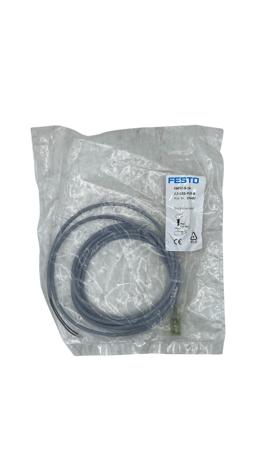 Festo KMYZ-9-24-2,5-LED-PUR-B Steckdosenkabel |