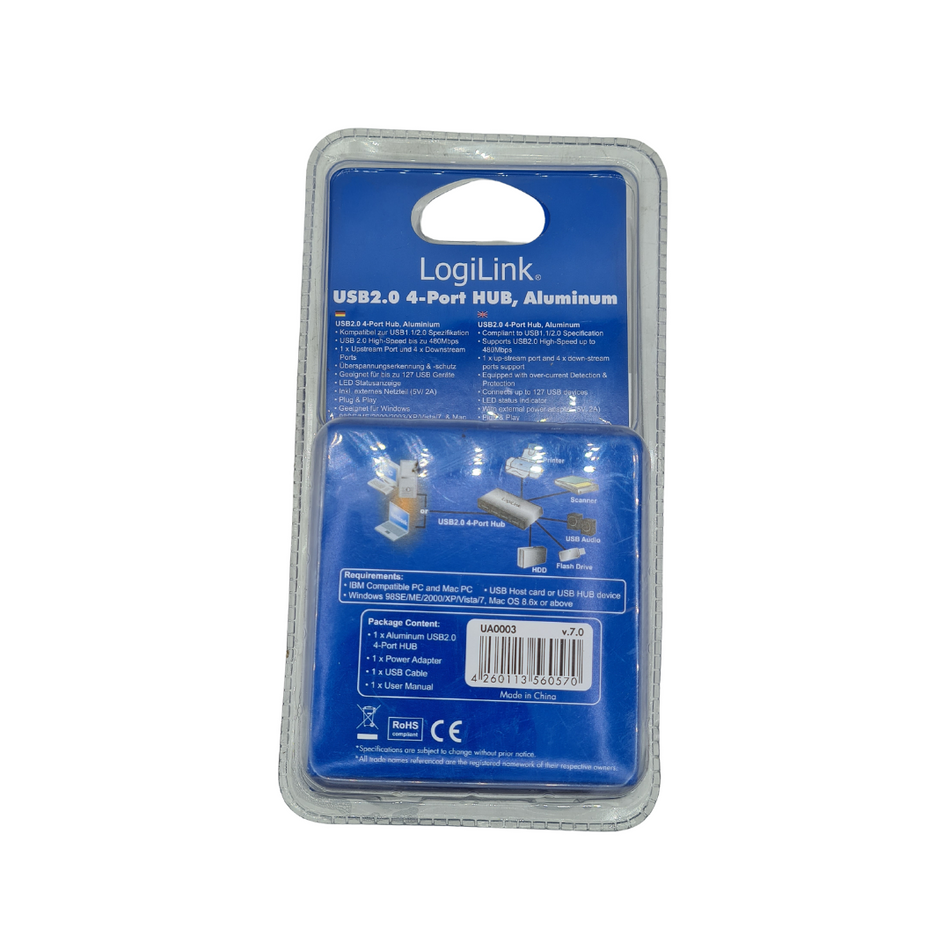LogiLink 4 Port USB 2.0 Hub (UA0003)