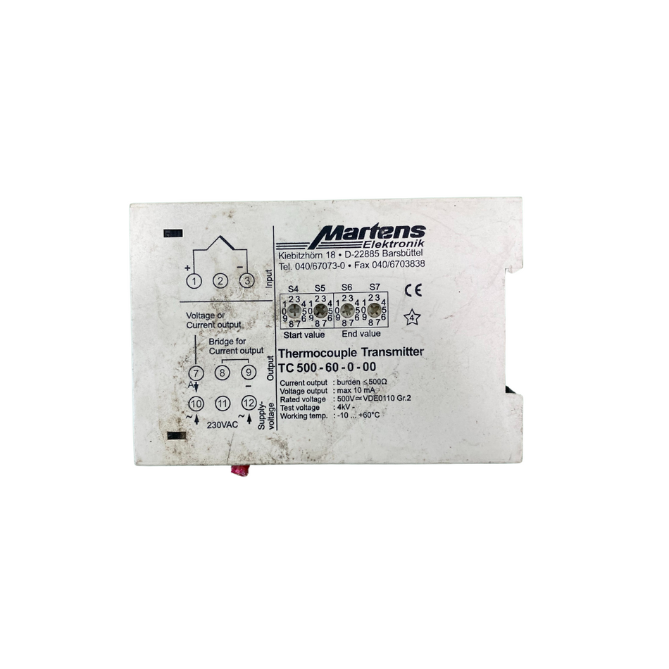Martens TC500-60-0-00 Thermoelement Sender Spannung Leistung