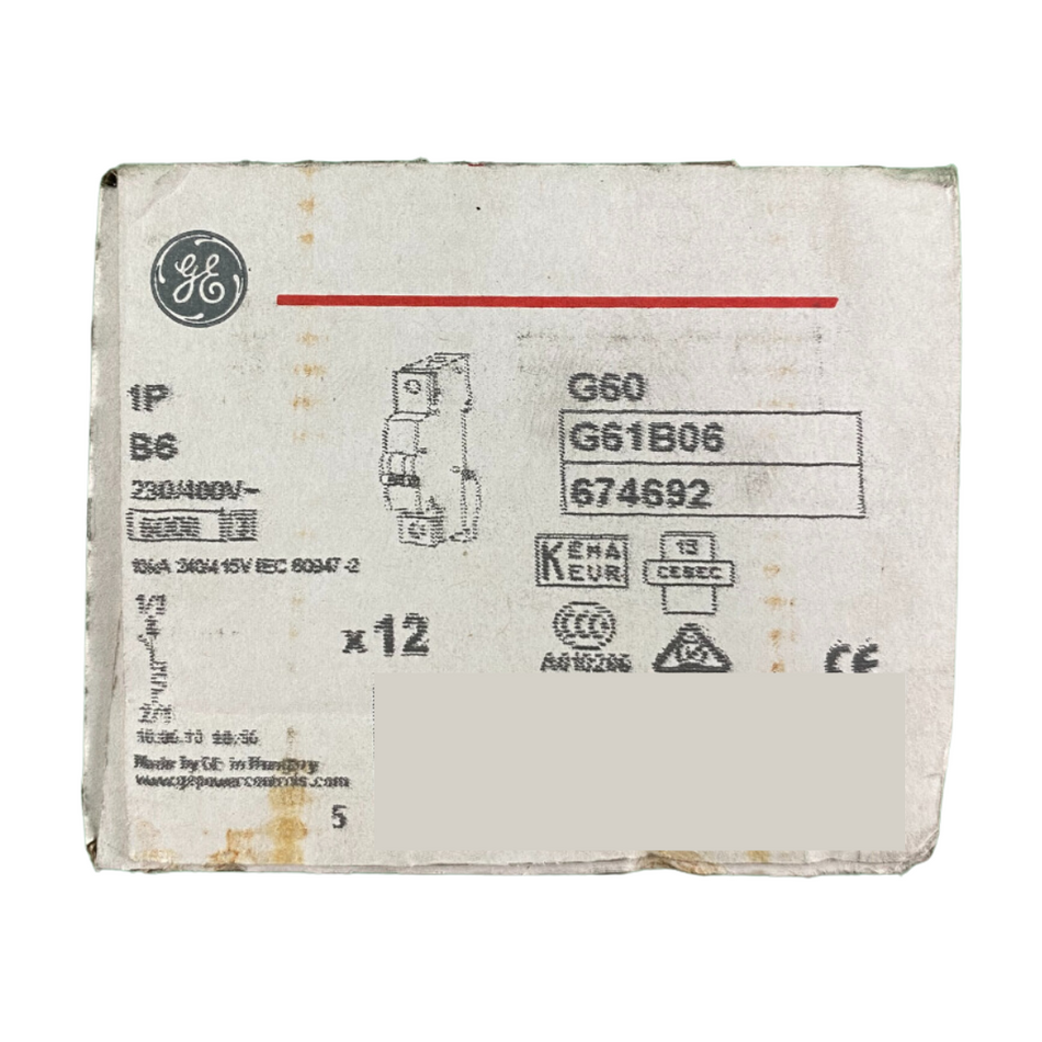 General Electric GE G61B06 CIRCUIT BREAKER  -  12 Stk.