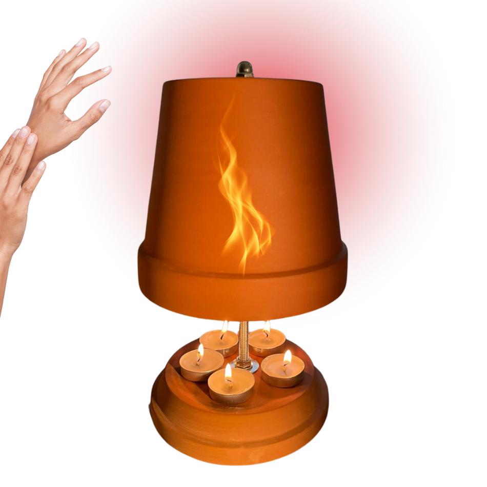 Teelichtheizung Teelichtkamin Teelichtofen  doppelwandig  ca 25cm Ohne Gas/Strom