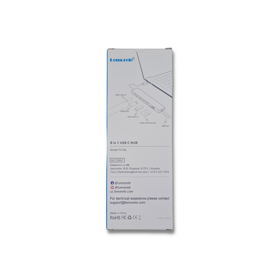 Lemorele TC19L USB-C-Hub 8 in 1