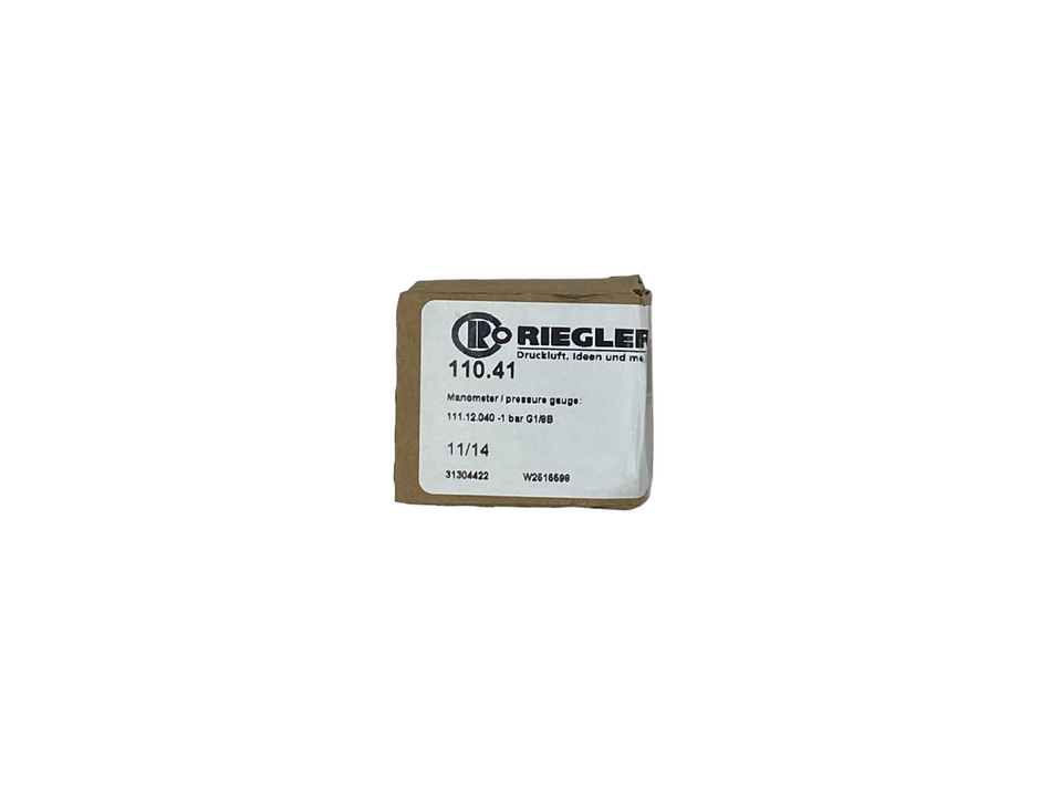Riegler 110.41 Manometer 111.12.040-1 bar |