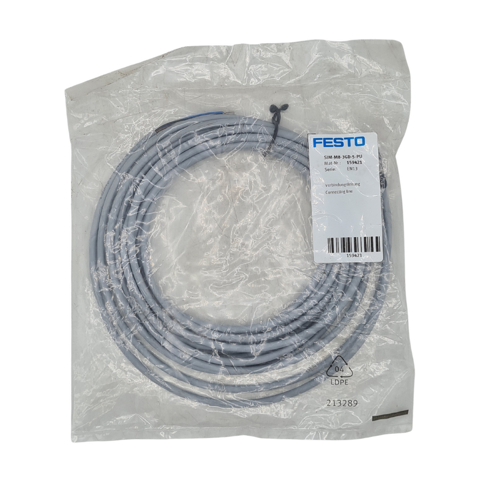 Festo SIM-M8-3GD-5-PU 159421 Verbindungsleitung Connecting line |