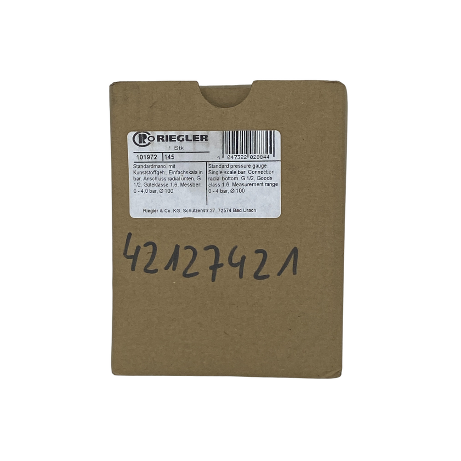 RIEGLER 101972 Standard pressure gauge |
