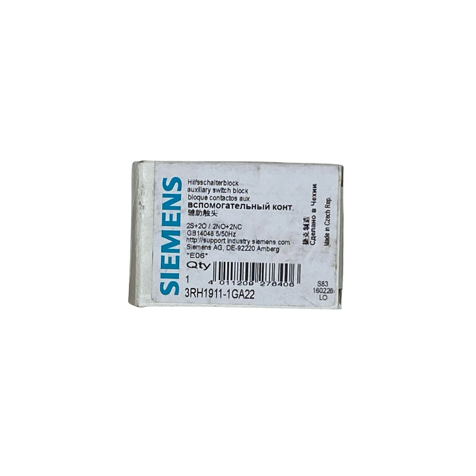 Siemens 3RH1911-1GA22 Hilfsschalterblock |