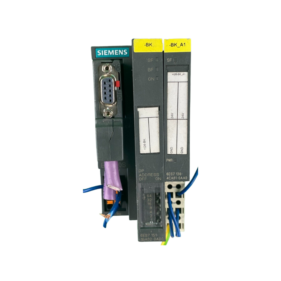 Siemens Simatic 6ES7 151-1BA02-0AB0+Siemens Simatic 6ES7 138-4CA01-0AA0